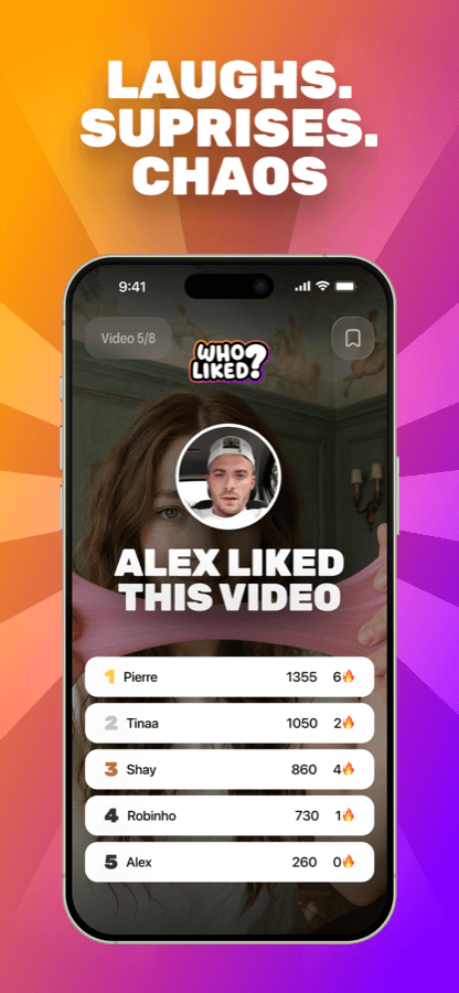 WhoLiked? screenshot: The reveal